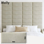 panneaux décoratifs modernes tissu lin adhésifs résistants l'eau beige clair 35cm 50cm 2pcs 4pcs