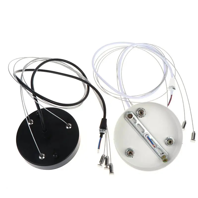 suspension lumineuse minimaliste noir blanc mat pièces fixation câbles durable résistant