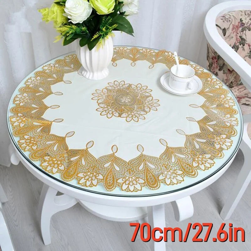 serviette table brodée florale moderne or blanc élégante noël maison fête