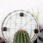 plateau roulettes 360° marron gris blanc moderne pot fleurs rotationnelle