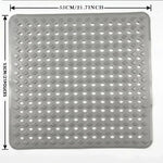 tapis douche antidérapant moderne gris perfo alvéoles adhésifs drainage salle bain