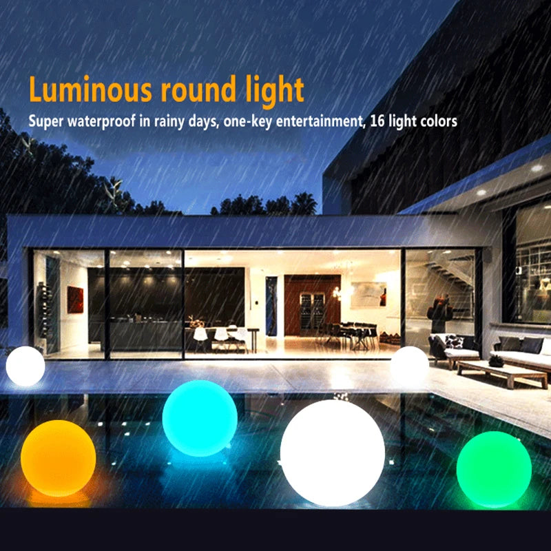 boule lumineuse solaire led rechargeable moderne blanc ip65 extérieur vacances télécommande