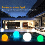 boule lumineuse solaire led rechargeable moderne blanc ip65 extérieur vacances télécommande