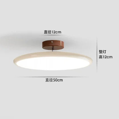 plafonnier moderne rond vert beige marron lisse opaqué télécommande led 40cm 50cm lumière chaude