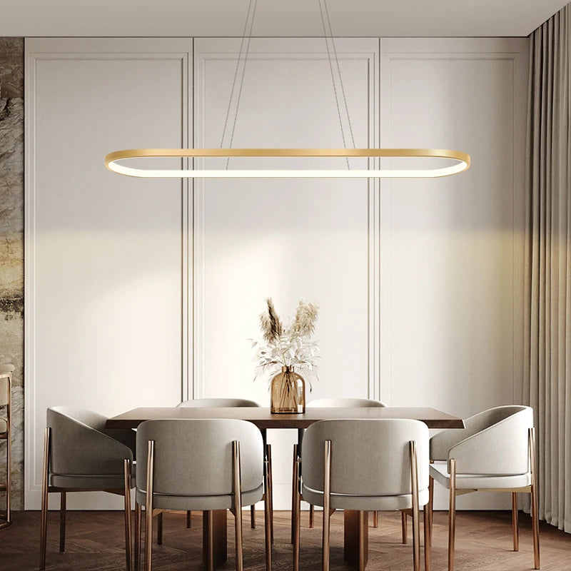 lampe suspension moderne rond aluminium blanc noir or salon salle manger chambre