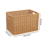 panier osier marron clair tissage régulier rustique rangement articles divers respectueux environnement