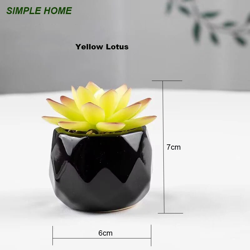 plantes artificielles bonsaï vertes modernes pot poterie décoration intérieure extérieure jardin