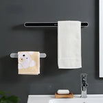 porte serviettes mural moderne texture tissée blanc bleu doré violet fixe salle bain kitchen