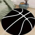 tapis moderne motif géométrique orange gris ballon basket chill vibes floral chambre salonextérieur