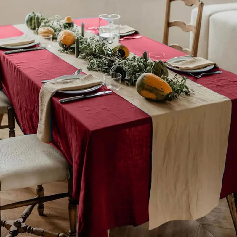nappe table imperméable polyester usage extérieur mariage fête noël vert olive rouge bordeaux