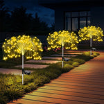 décorations solaires feu d'artifice blanc jaune multicolore moderne filament lumineux extérieur jardin camping