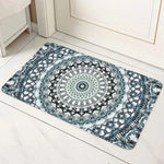 tapis sol mandala géométrique boho noir bleu vert rouge jaune or