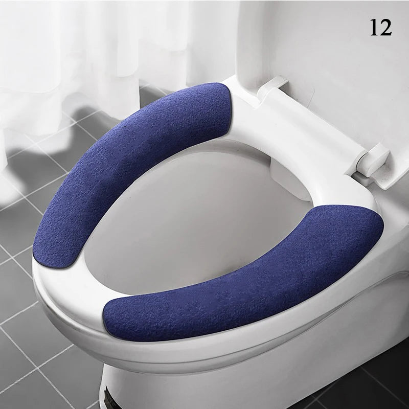 coussin toilette velours adhésif réutilisable lavable confortable jaune gris orange bleu rose violet