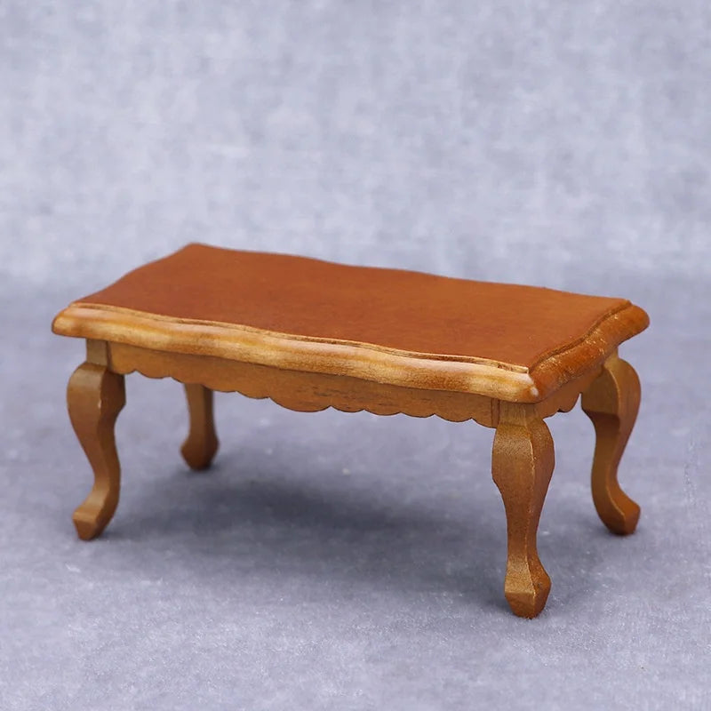 miniature meuble deco maison table basse rouge marron blanc cactus livres bananes figurines