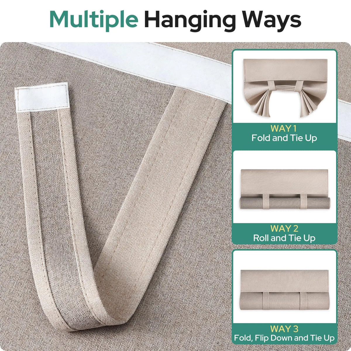 rideau porte français lin texturé solide beige clair taupe opacité variable latéraleintérieur branches pins