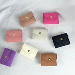 porte monnaie simili cuir marron clair rose pâle violet blanc noir classique dorés poche