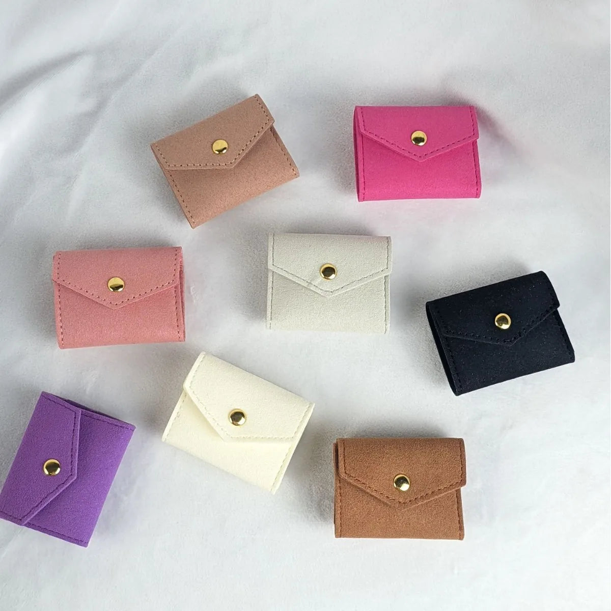 porte monnaie simili cuir marron clair rose pâle violet blanc noir classique dorés poche
