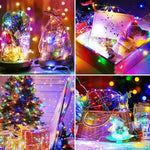 guirlande lumineuse led usb étoiles blanches multicolores moderne adhésif télécommande festive anniversaire noël mariage