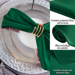serviettes table vert foncé classiques satinées machine lavables 43cm 43cm restaurant maison