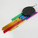 carillon éolien musical multicolore moderne cloches rondes crochet métallique apaisant relaxation méditationextérieurcoration