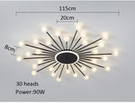 lampe suspension moderne or blanc sphères translucides scandinave structure métallique led éclairage intérieur