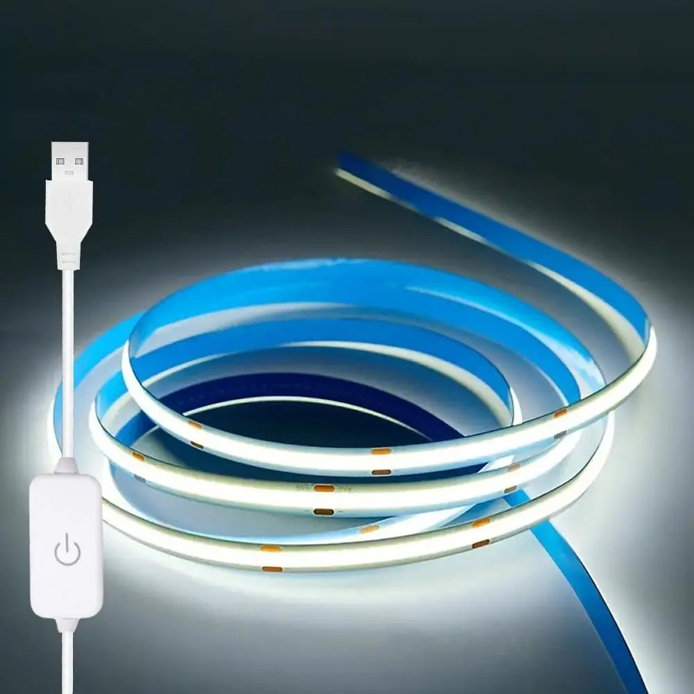ruban led flexible bleu blanc moderne interrupteur tactile adhésif double face 12v 249 2000lmDecorationMurJardin