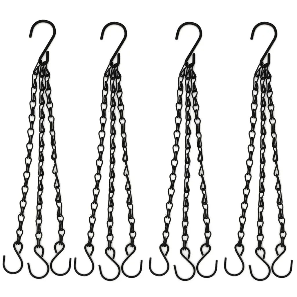chaînes porte pots crochets métal noir rustique industriel suspension plantes fleurs decoration jardin