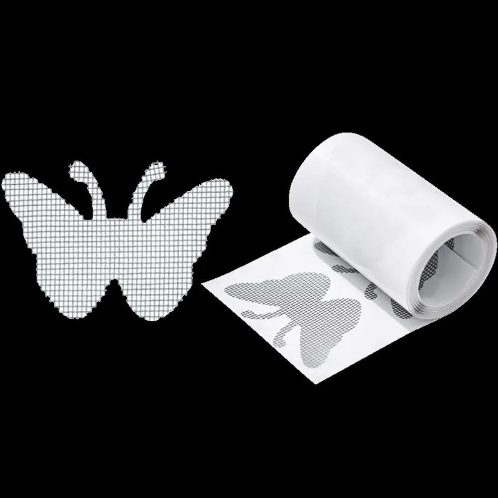 stickers adhésifs papillons gris clair protection fenêtre moderne décoration réparation moustiquaire anti insectes rouleau