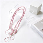 corde torsadée blanc anneaux rideaux ajustables tissés main classique minimaliste wabi sabi