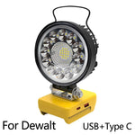 lampe travail led noir jaune 5000lm 35w clips usb moderne fonctionnelle