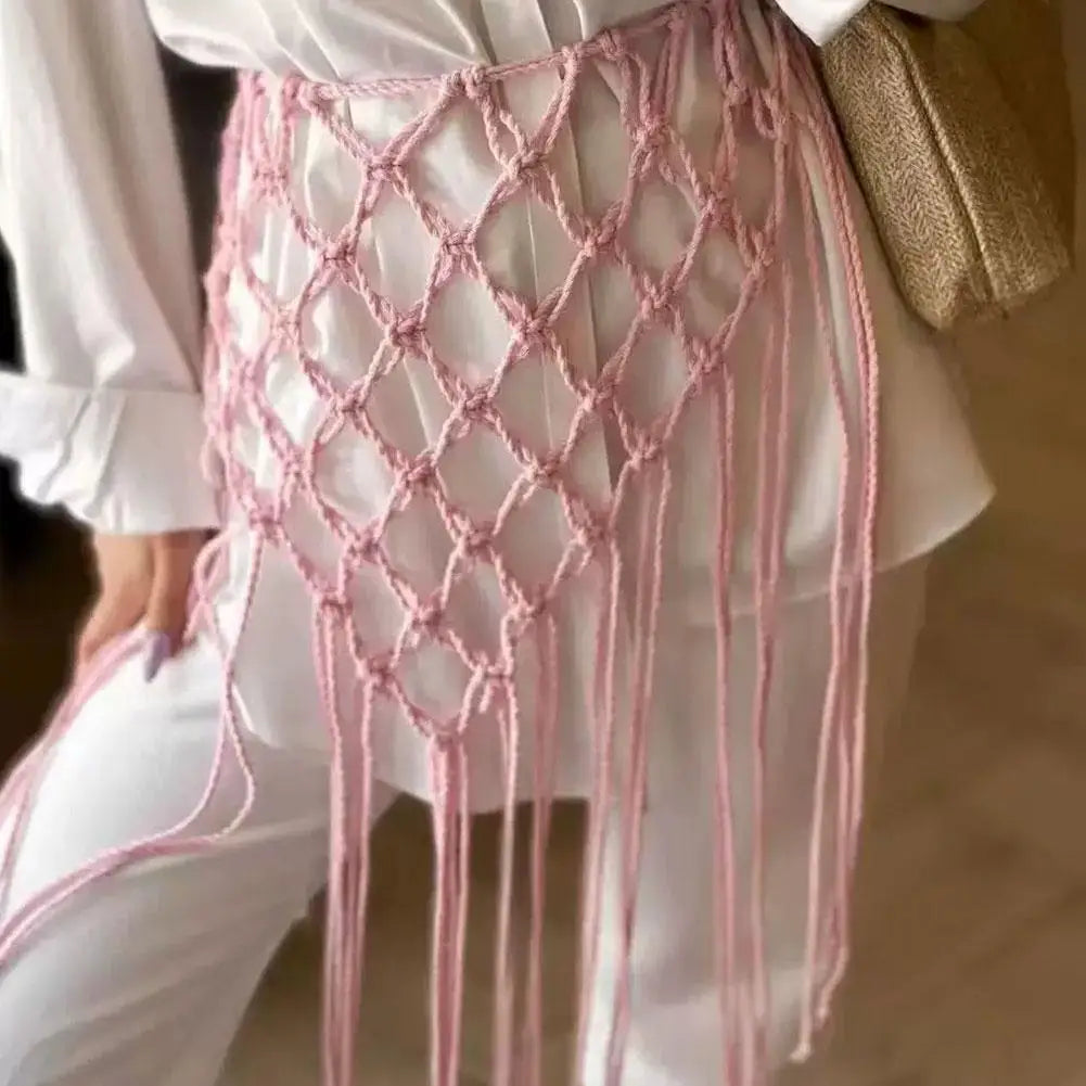 jupe boho chic jaune franges polyester femme opaque trendy