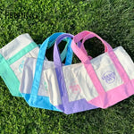 sac main femme forme seau couleur blanche bleue verte rose orange casual doux toile