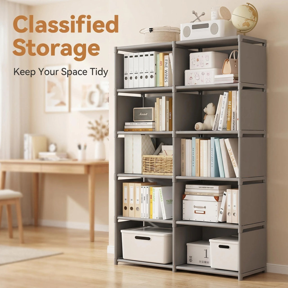 étagère rangement multifonctionnelle facile acier inoxydable moderne salon organisation boîtes fichiers paniers
