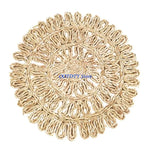 assiettes paille naturel beige vert clair tissage traditionnel franges blanches rustique boho chic