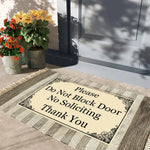 tapis d'entrée motif floral noir surface rugueuse résistant corrosion antidérapant 40x60cm