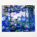 toile d'art impressionniste multicolore peinture l'huile décoration murale coton résistance abrasion 20x25cm