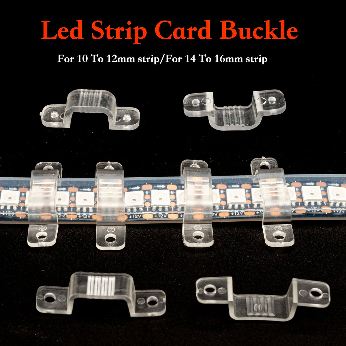 clips transparents modernes ruban led 14mm 16mm 10mm 12mm haute qualité fixations accessoires led
