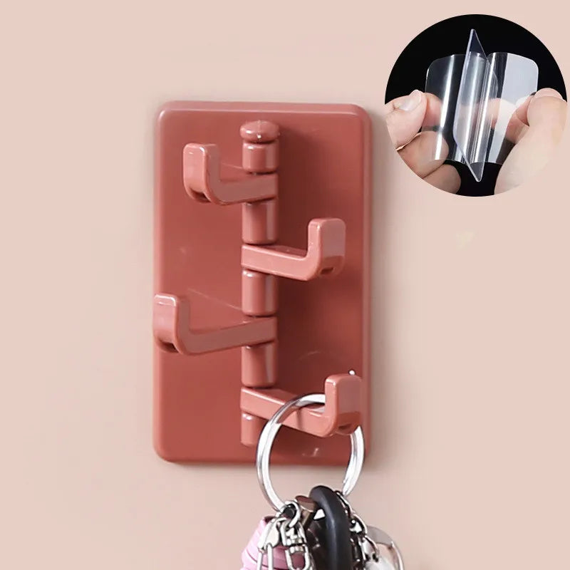porte clés adhésifs modernes blanc jaune rose bleu vert minimalistes pièces organisateur mural écologique