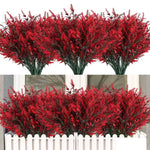 plantes artificielles feuilles pointues vert clair violet modernes extérieures intérieures décoration exposition 10 pièces