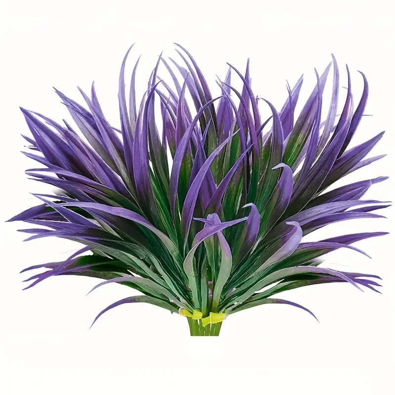 plantes artificielles herbe fine extérieures modernes vert rouge violet pièces