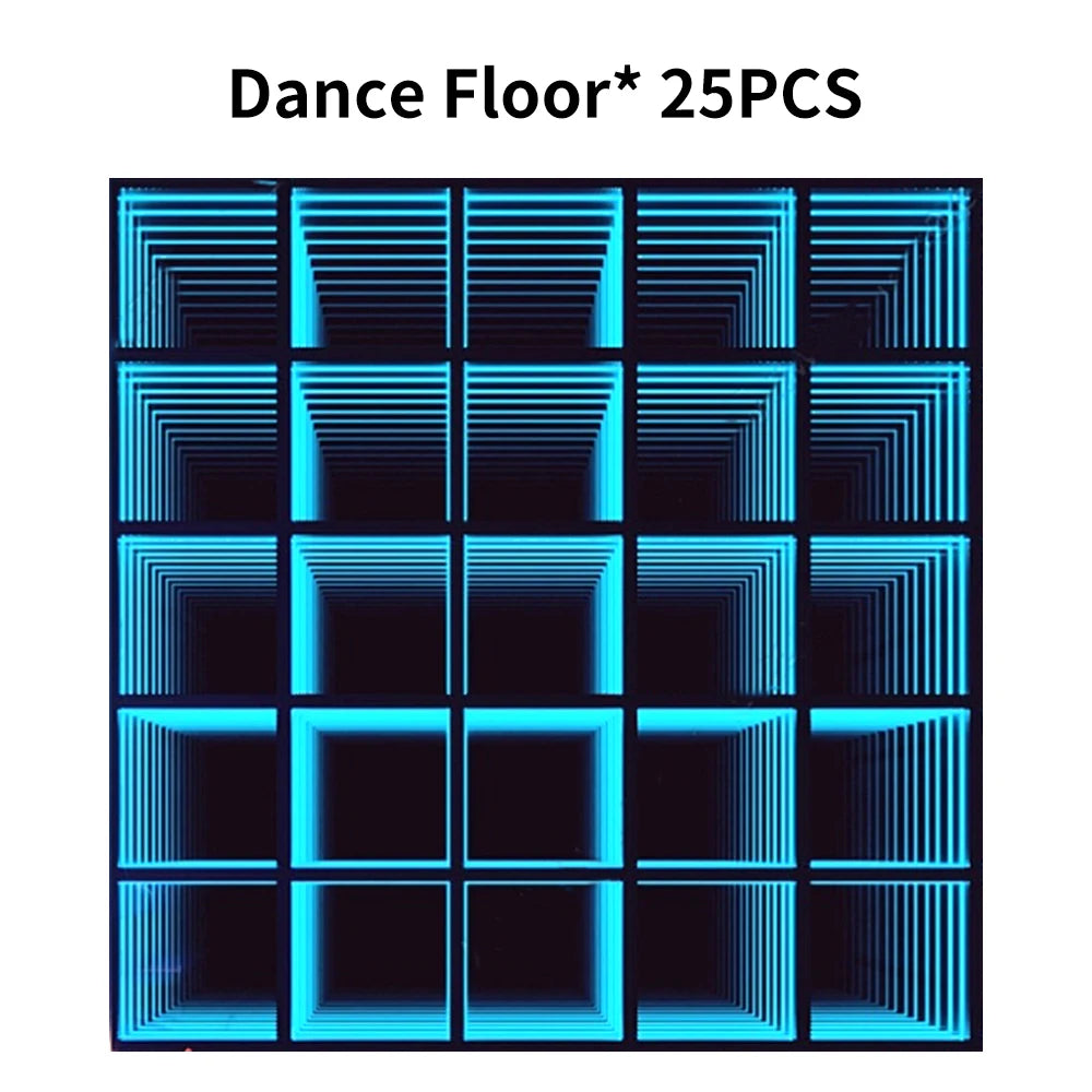 plancher danse led vert bleu multicolore effet lumière scène moderne pièces 25 pièces