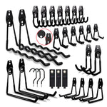 crochet mural acier noir support rangement outils garage vélo escabeau fixation vis