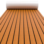tapis sol orange rayures noires adhésif moderne 240x45cm surf bateau fibre verreextérieur antidérapant