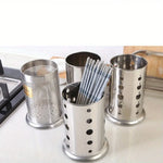 organisateur couverts moderne argenté perforations baguettes cuillères fourchettes rangement cuisine minimalistechinois