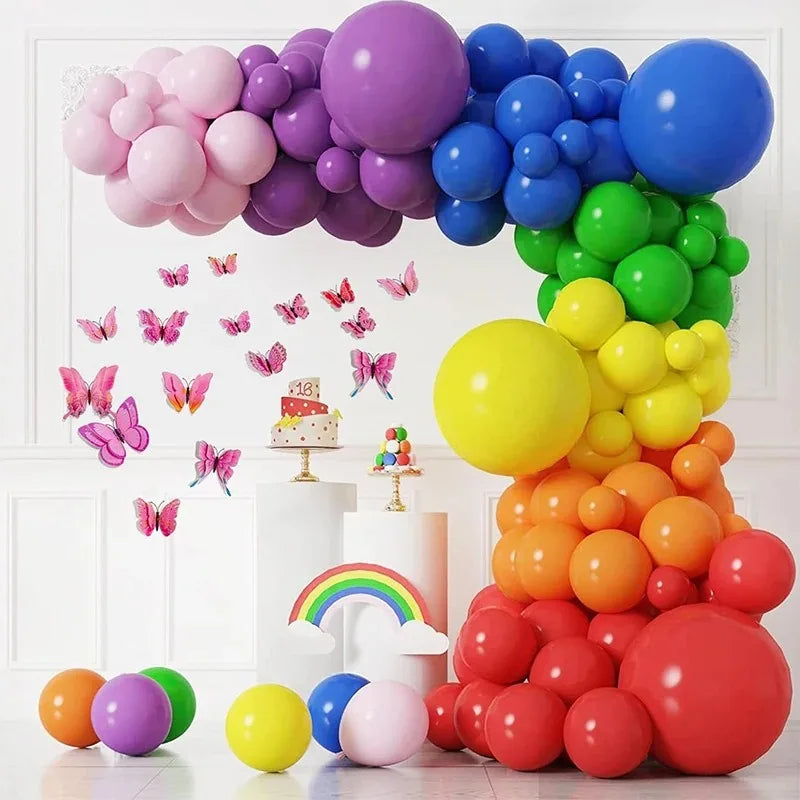 décoration murale papillons 3d adhésifs pvc rose violet blanc brillants 12 pièces différents