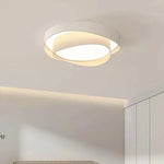 Plafonnier LED Blanc Opalescent Moderne Circulaire Acrylique Métal Vis Fixation