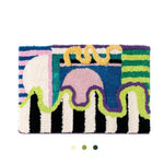 tapis sol polyester fibre anti bactéries résistant décoloration rose noir blanc vert bleu pâle