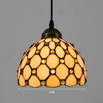 lampe suspendue tiffany multicolore stained glass floral salon chambrehôtel