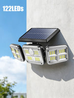 lampe solaire détecteur mouvement led réglable étanche ip65 sécurité extérieure garage jardin contemporaine abs