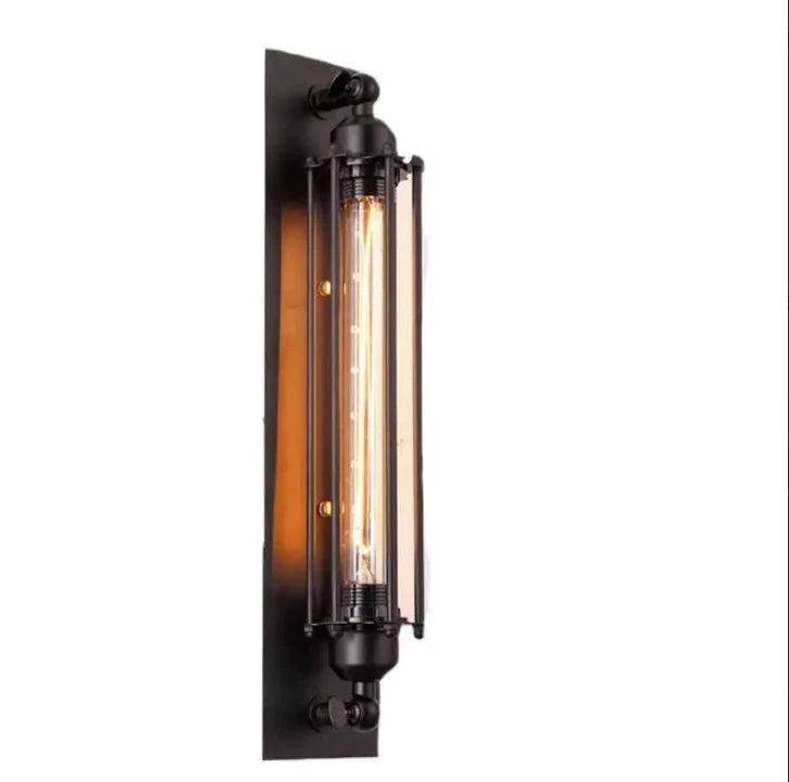 lampe murale industrielle rétro noire dorée métal filament facile cuisine chambre étude